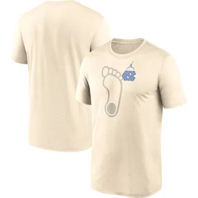 Jordan Brand Natural North Carolina Tar Heels Campus Shadow Legend Performance T-shirt In Brown