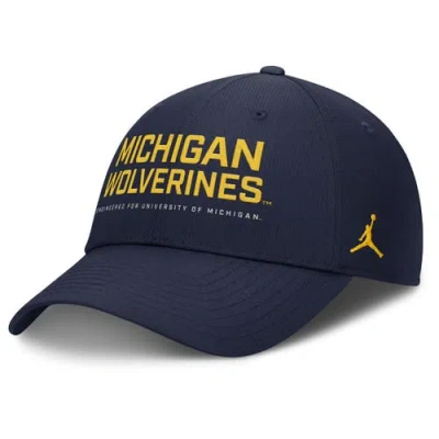 Jordan Brand Navy Michigan Wolverines 2025 On-field Gameday Club Adjustable Hat In Blue