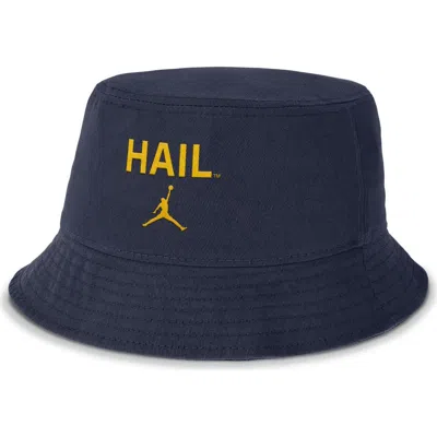 Jordan Brand Navy Michigan Wolverines Apex Primetime Bucket Hat In Blue