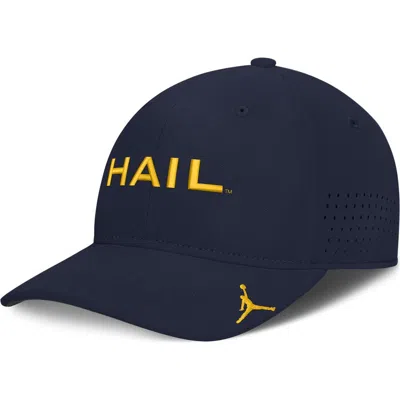 Jordan Brand Navy Michigan Wolverines Gameday Aerobill Swooshflex Dri-fit Hat
