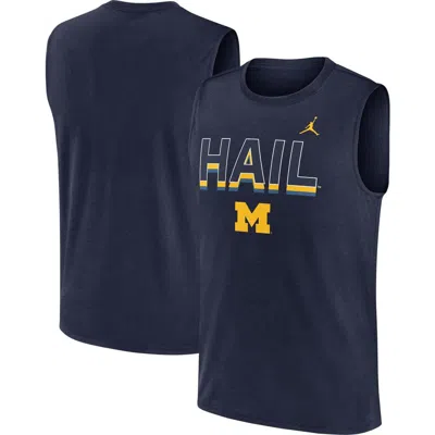 Jordan Brand Navy Michigan Wolverines Primetime Tricode Legend Performance Tank Top In Blue