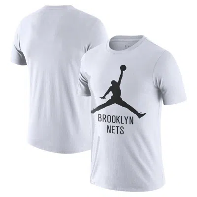 Jordan Brand Nike White Brooklyn Nets Essential Jumpman T-shirt