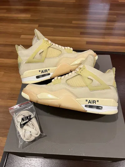 Pre-owned Jordan Brand Retro 4 Off White Sail Shoes In Sail White