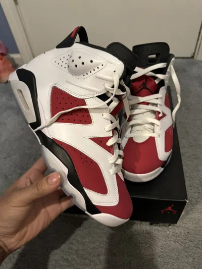 Pre-owned Jordan Brand Retro 6 Carmine Shoes In Red