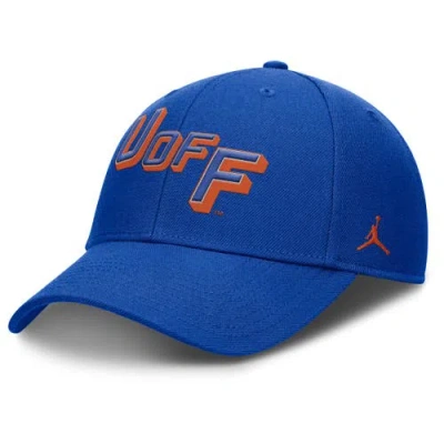 Jordan Brand Royal Florida Gators Slanted Primetime Rise Performance Adjustable Hat