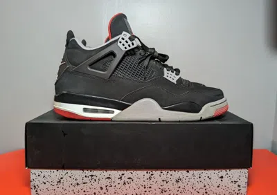 Pre-owned Jordan Brand Size 13 - Jordan 4 Retro Og Bred Shoes In Black