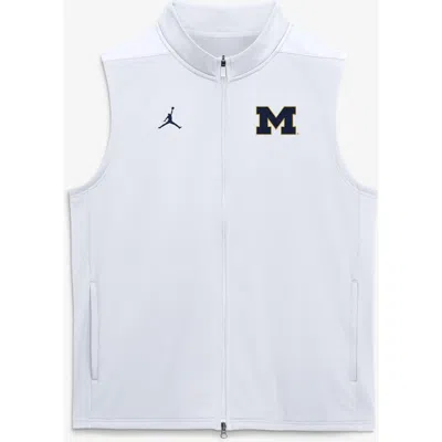 Jordan Brand White Michigan Wolverines Primetime Victory Therma-fit Full-zip Vest