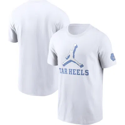 Jordan Brand White North Carolina Tar Heels Primetime 2-hit Swoosh T-shirt