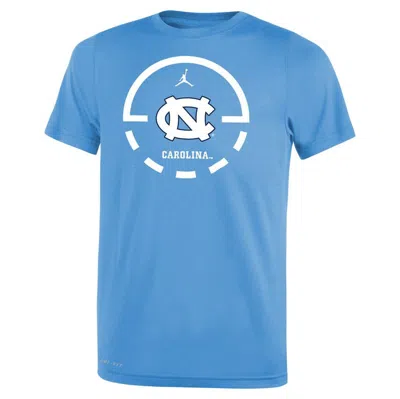 Jordan Brand Kids' Youth  Carolina Blue North Carolina Tar Heels Team Basketball Legend Performance T-shirt In Light Blue
