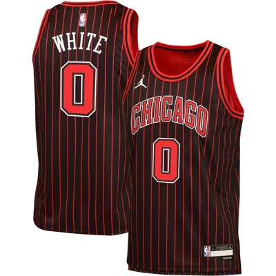 Jordan Brand Kids' Youth  Coby White Black Chicago Bulls Swingman Jersey In Multi