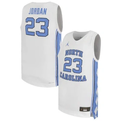 Jordan Brand Kids' Youth  Michael Jordan White North Carolina Tar Heels Replica Basketball Jersey