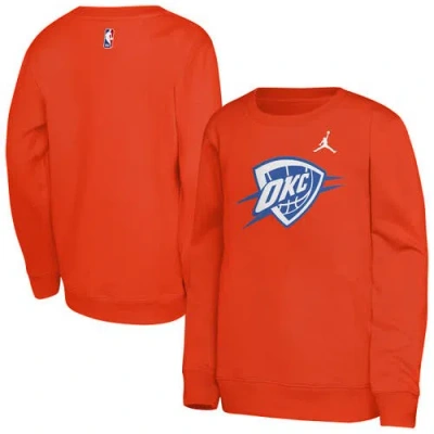 Jordan Brand Kids' Youth  Orange Oklahoma City Thunder Courtside Statement Edition Sweatshirt