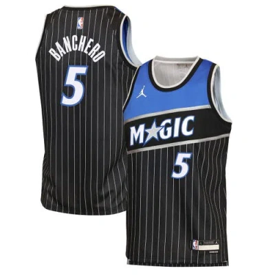 Jordan Brand Kids' Youth  Paolo Banchero Black Orlando Magic Swingman Jersey