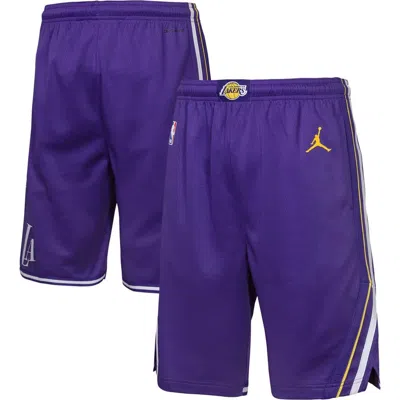 Jordan Brand Kids' Youth  Purple Los Angeles Lakers Statement Edition Swingman Dri-fit Shorts