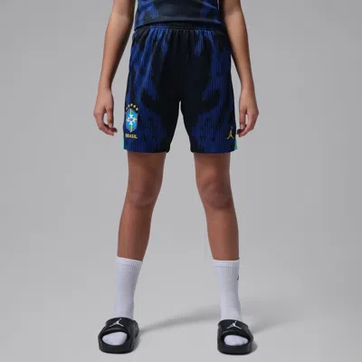 Jordan Brazil 2026 Stadium Away Big Kids'  Dri-fit Soccer Replica Shorts In Blue