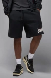 Jordan Brooklyn 9-inch Logo Sweat Shorts In Black