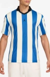 Jordan Brooklyn Collegiate Stripe Goalie Top In Blue