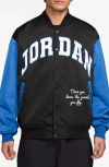 Jordan Brooklyn Collegiate Varsity Jacket In Black