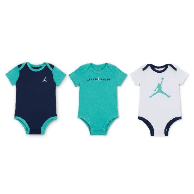 Jordan Brooklyn Essentials Baby (0-9m) Bodysuits (3-pack) In Green