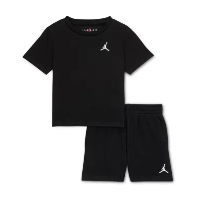 Jordan Brooklyn Essentials Baby (12-) 2-piece French Terry Shorts Set In Black
