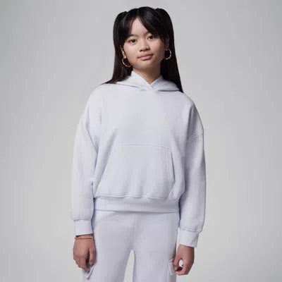 Jordan Brooklyn Essentials Big Kids' Pullover Hoodie In Grey