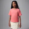 Jordan Brooklyn Essentials Big Kids' T-shirt In Pink