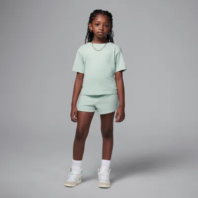 Jordan Brooklyn Essentials Little Kids' 2-piece Fleece Shorts Set In Green