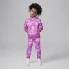 Jordan Brooklyn Essentials Little Kids' 2-piece Floral Printed Pullover Set In Pink