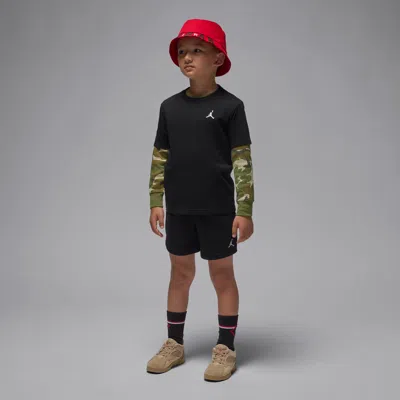Jordan Brooklyn Essentials Little Kids' 2-piece French Terry Shorts Set In Black