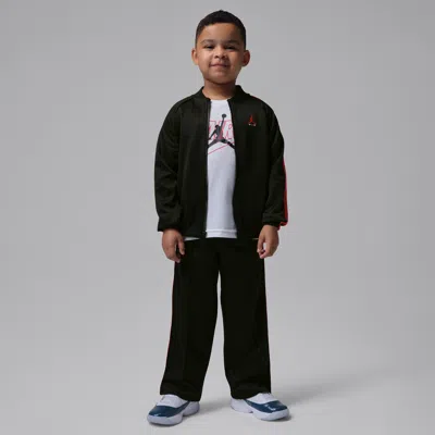 Jordan Brooklyn Essentials Little Kids' Dri-fit 2-piece Track Set In Black