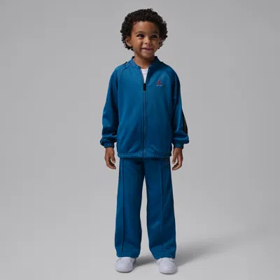 Jordan Brooklyn Essentials Little Kids' Dri-fit 2-piece Track Set In Blue