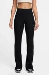 Jordan Brooklyn Essentials Rib Flare Leggings In Black
