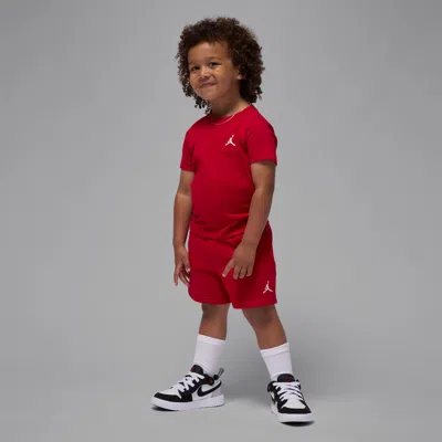 Jordan Babies' Brooklyn Essentials Toddler 2-piece French Terry Shorts Set In Red