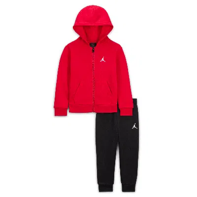 Jordan Brooklyn Fleece Baby (12-24m) 2-piece Full-zip Hoodie Set In Black
