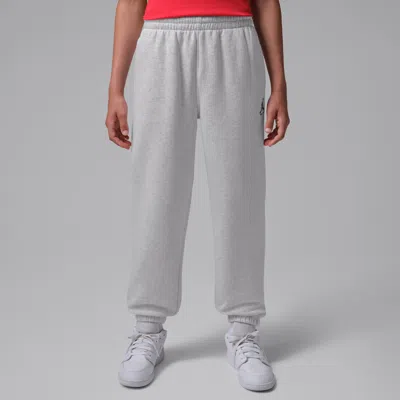 Jordan Brooklyn Fleece Big Kids' Jogger Pants In Gray