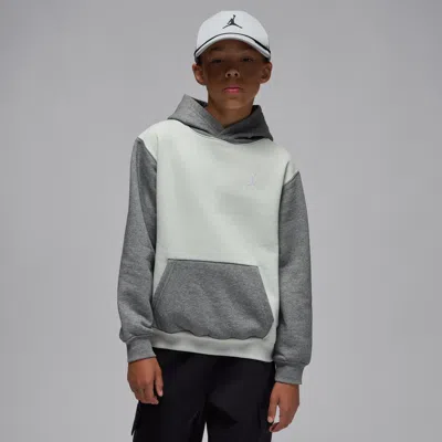 Jordan Brooklyn Fleece Big Kids' Pullover Hoodie In Gray