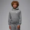 Jordan Brooklyn Fleece Big Kids' Pullover Hoodie In Gray