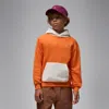 Jordan Brooklyn Fleece Big Kids' Pullover Hoodie In Orange