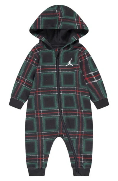 Jordan Babies'  Brooklyn Fleece Hooded Romper In Black