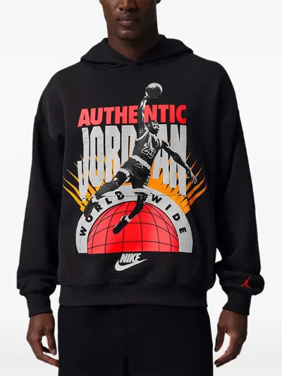 Jordan Brooklyn Fleece Hoodie In Black