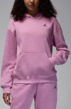 Jordan Brooklyn Fleece Hoodie In Orchid/black