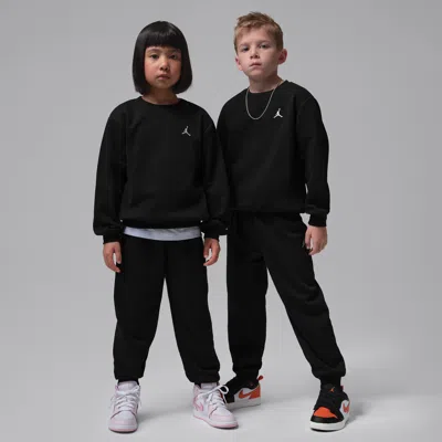 Jordan Brooklyn Fleece Little Kids' 2-piece Crew Set In Black