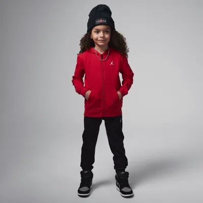 Jordan Brooklyn Fleece Little Kids' 2-piece Full-zip Hoodie Set In Black