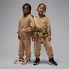 Jordan Brooklyn Fleece Little Kids' 2-piece Pullover Hoodie Set In Brown