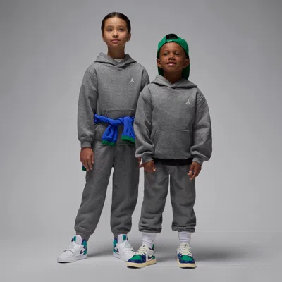 Jordan Brooklyn Fleece Little Kids' 2-piece Pullover Hoodie Set In Gray