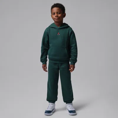 Jordan Brooklyn Fleece Little Kids' 2-piece Pullover Hoodie Set In Green