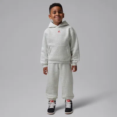 Jordan Brooklyn Fleece Little Kids' 2-piece Pullover Hoodie Set In Gray