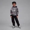 Jordan Brooklyn Fleece Little Kids' Printed 2-piece Set In Black