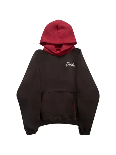 Jordan Brooklyn Fleece Oversized Hoodie In Brown