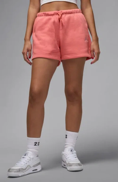 Jordan Brooklyn Fleece Sweat Shorts In Pink